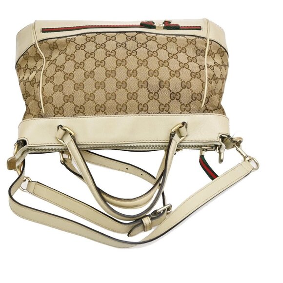 GUCCI Sherry GG Pattern 2way Shoulder HandBag Canvas Leather BN WE - Picture 5 of 15